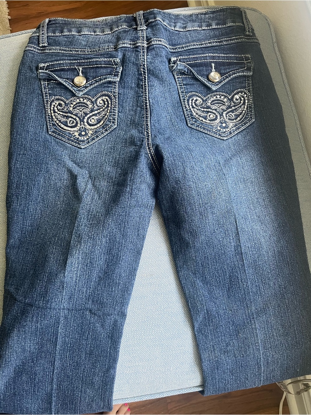 one 5 one Authentic Denim Low Rise Boot Cut Jeans Sz 8